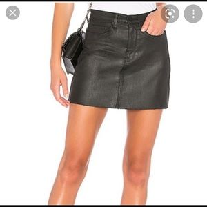 BlankNYC Coated Denim Mini Skirt